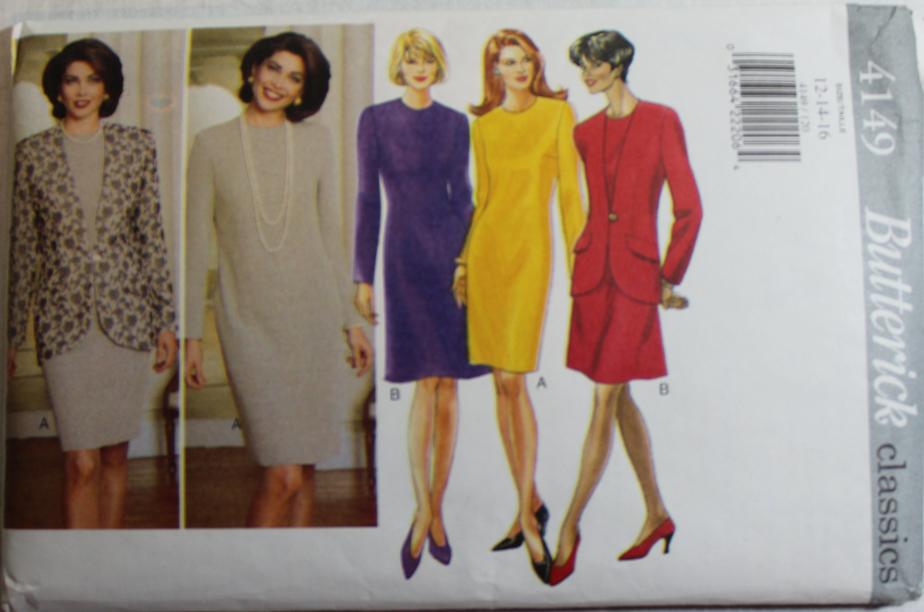 UNCUT Butterick Sewing Pattern 4149 Size 12 14 16 womens/misses Pattern ...