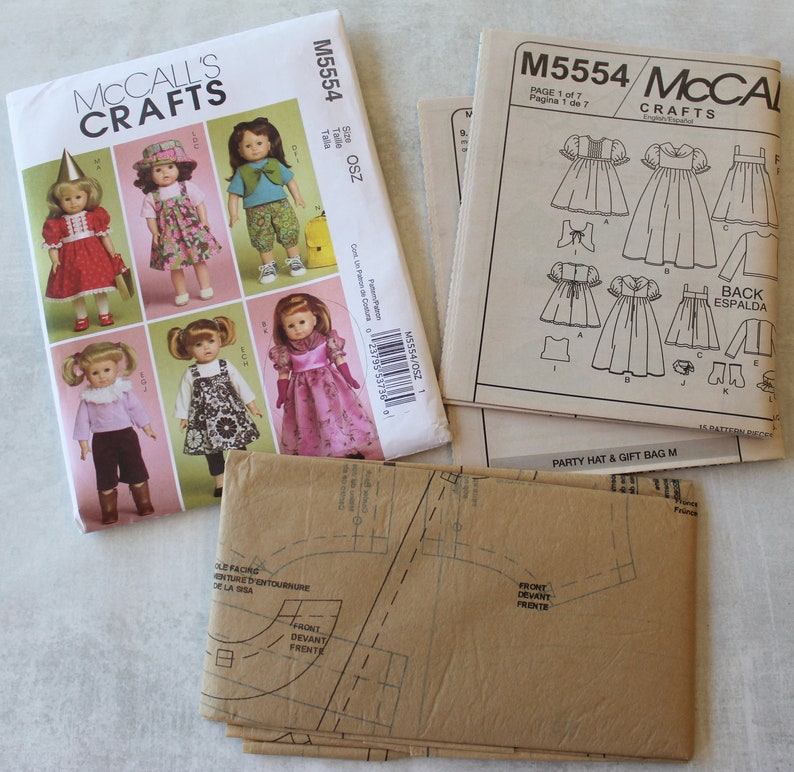 Pattern M5554 UNCUT Mccall's Sewing Pattern - 5554 - One Size - Uncut Craft Pattern ...
