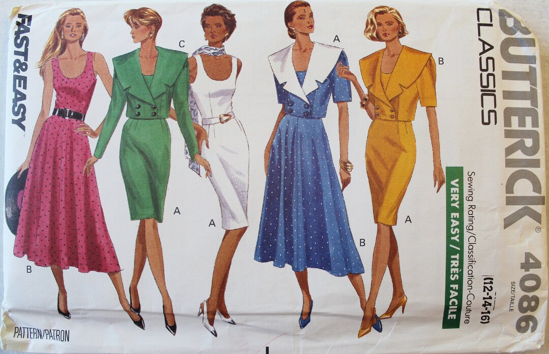 UNCUT Butterick Sewing Pattern - 4086 - Size 12, 14, 16 (misses ...