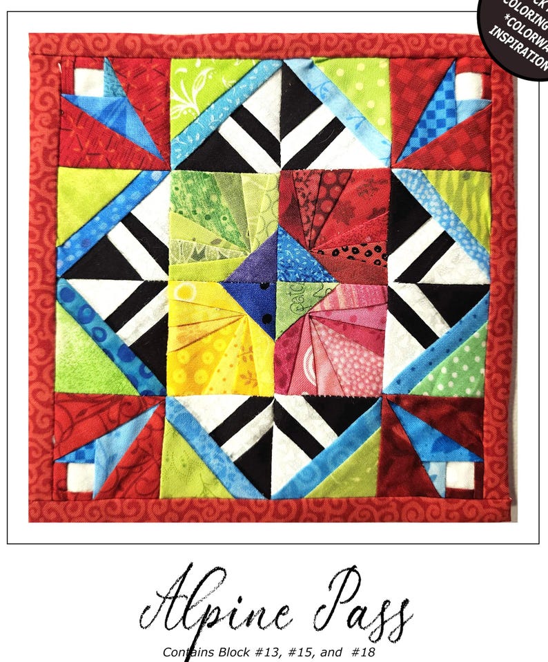 Alpine Pass Pattern, Miniature Quilt Pattern, PDF- Foundation Paper ...