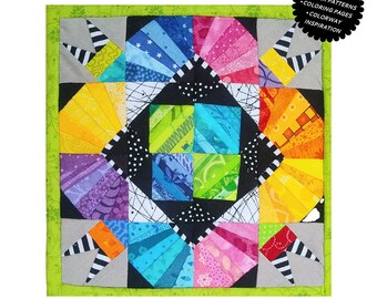 Jester pattern, Miniature Quilt pattern, PDF- Foundation Paper Piecing FPP - Instant download