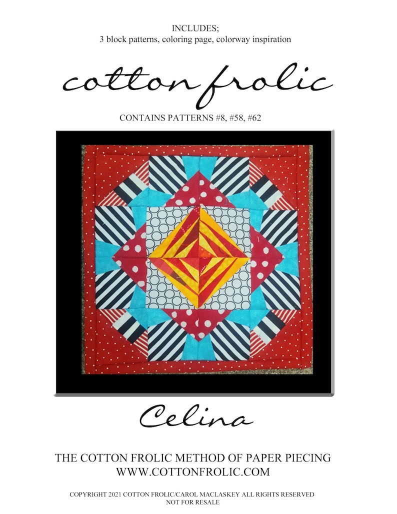 Celina, Cotton Frolic Miniature Quilt Pattern - Etsy