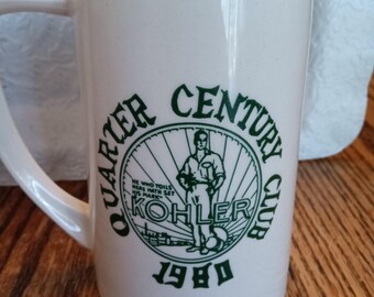 1980 Kohler Co Quarter Century Club Commemorative Beer Stein Sheboygan WI