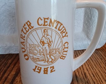 1982 Kohler Co Quarter Century Club Commemorative Beer Stein Sheboygan WI