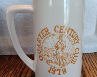 1978 Kohler Co Quarter Century Club Commemorative Beer Stein Sheboygan WI