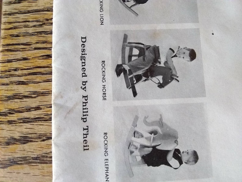 Vintage Plywood Rocking Horse Pattern and Directions Plywood Zoo Pony Wood Riding Toy Mid Century Child Toddler Birthday Christmas Project