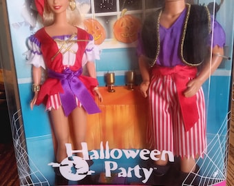 1998 Halloween Party Barbie and Ken Gift Set Mattel NIB