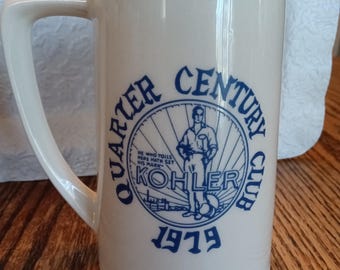 1979 Kohler Co Quarter Century Club Commemorative Beer Stein Sheboygan WI