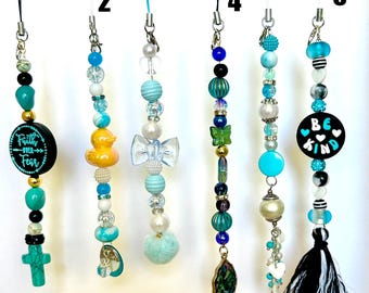 Purse Charms Hand Beaded Backpack Phone Keychain