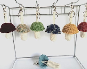 Color Choice Mushroom Lip Balm Holder Keychain