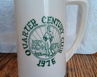 1976 Kohler Co Quarter Century Club Commemorative Beer Stein Sheboygan WI