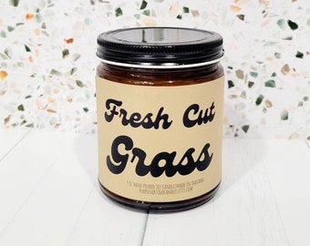 Fresh Cut Grass candle, grass candle, fathers day candle, gift for dad, large candle, wholesale candles, spring candle, 9 ounce candle