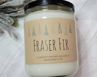 Fraser Fir Candle, Christmas tree candle, Frasier Fir candle, Christmas gift for man, candle for man, husband gift, winter candle