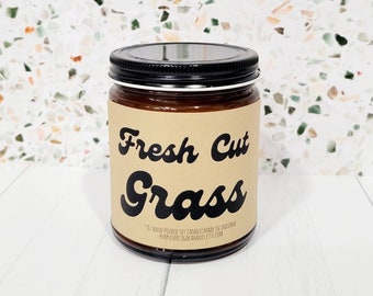 Fresh Cut Grass candle, grass candle, fathers day candle, gift for dad, large candle, wholesale candles, spring candle, 9 ounce candle