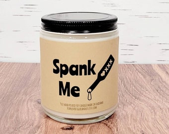 Spank me candle, Valentine day sexy candle, sex candle, let’s play, dirty valentine, jeu de rôle, bougie perverse, date night candle, spank me