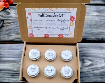 Fall Sampler Candle Set, Fall Candles, Sampler Set, Candle Samples, Fall Candles, Fall candle, fall decor, candle tin, 2 oz candle tins