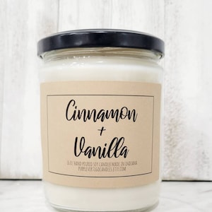Cinnamon Vanilla soy candle, Cinnamon candle, vanilla candle, Fall candle, large candle, wholesale candles, Vegan Candle, Cruelty Free
