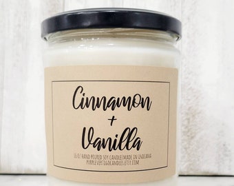 Cinnamon Vanilla soy candle, Cinnamon candle, vanilla candle, Fall candle, large candle, wholesale candles, Vegan Candle, Cruelty Free