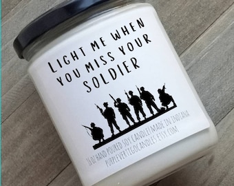 Military deployment gift, military Candle, Funny Candle, military spouse, soldier gift, sailor gift, personalized gifts,  deployed soldier