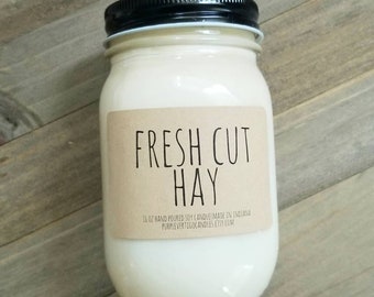 Fresh Cut Hay soy candle, Hay candle, hayride candle, Fall candle, horse gifts, barn, farm, wholesale candles, farmhouse, farmhouse candle