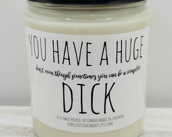 Funny Valentines day candle, Valentine gift for him, gift for him, funny gift for husband, candle for him, dick candle, huge dick, big dick