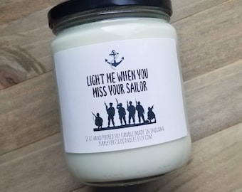 Military navy deployment gift, sailor deployment, deployment gift navy, military spouse, sailor gift, navy gift, deployment candle