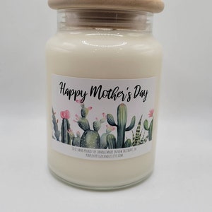 Mothers day candle, gift for grandma, succulent, succulents, succulent candle, Cactus candle, mothers day succulent gift, mothers day gift