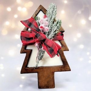 Tree Dough bowl candle, Christmas Tree wood bowl, dough bowl, farmhouse decor,  rustic decor, boho decor, Doughbowl, tree wooden bowl candle