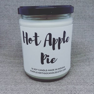 Apple Pie Candle, soy candle, Vegan candle, Fall decor, Apple candle, fall candle, Macintosh candle, Apple decor, apple scent