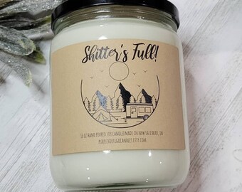 Clark Griswold candle, shitters full, Personalized Candle, camping gifts, Christmas candle, funny Christmas gift, white elephant