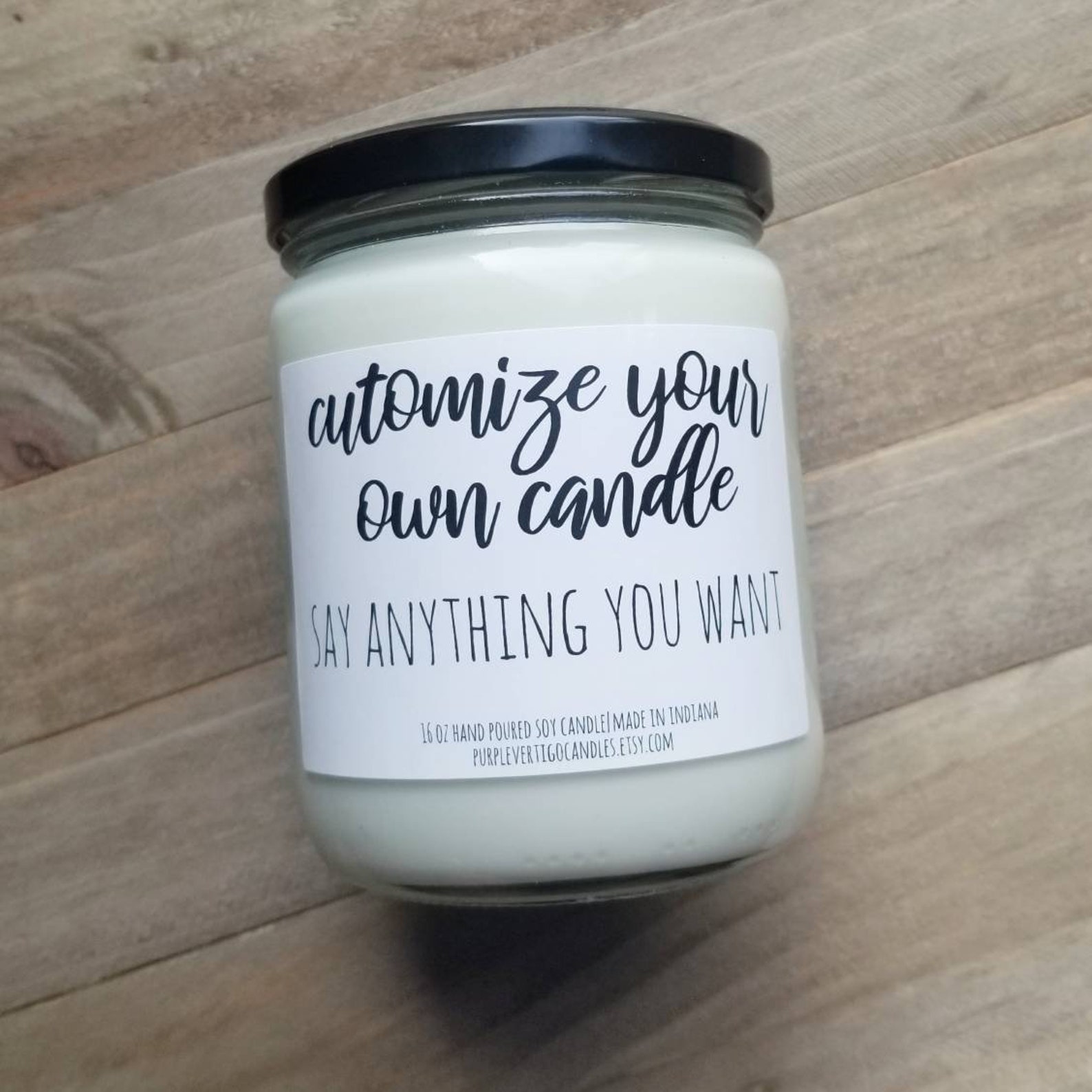 Design your own candle label custom candle personalized Etsy