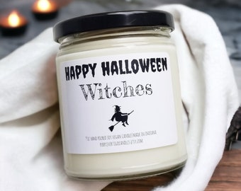 Happy Halloween witches Candle, halloween decor, happy halloween decor, fall candle