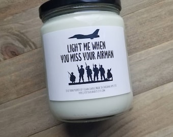 Military deployment gift, air force deployment, Funny Candle, deployed airman gift, air force gift, personalized gifts,  gift for air force
