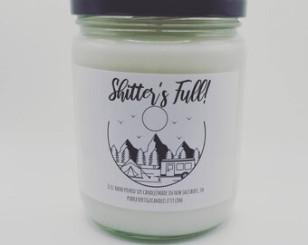 Clark Griswold candle, shitters full, Personalized Candle, camping gifts, Christmas candle, funny Christmas gift, white elephant
