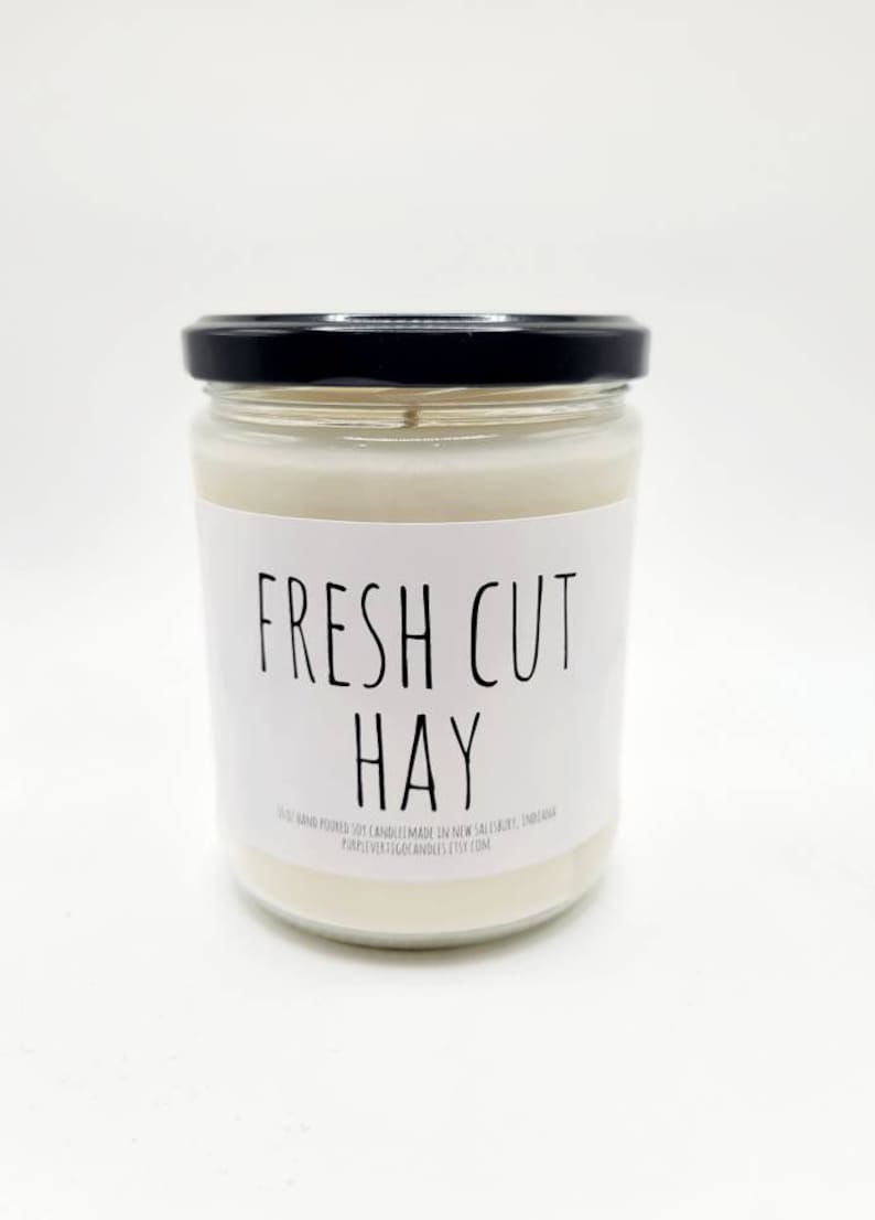Fresh Cut Hay Soy Candle Hay Candle Hayride Candle Fall Etsy
