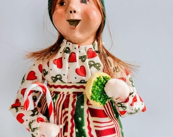 Byer's Choice , Caroler, Baker, Cookie Girl, Candy Cane Girl, Collectable Christmas, Farmhouse,