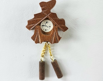 Tiny Miniature Doll House Wall Clock
