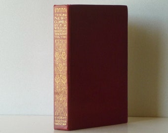 Antique Book Everyman's Library "The Newcomes" by William Makepeace Thackeray Vol. II  - Arts and Crafts Decorative Book Free Gift Wrapping