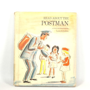 Lea sobre el cartero de Louis Slobodkin, Franklin Watts 1966 Primera edición Libro infantil -Libro decorativo