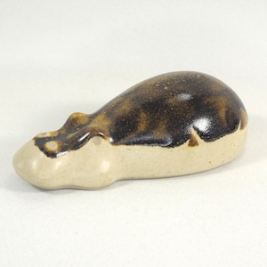 Vintage Studio Pottery Hippopotamus Figurine Minimalist House Hippo Animal Figurine African Animals