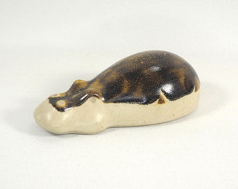 Vintage Studio Ceramica Figurina di ippopotamo Casa minimalista Figurina di animali ippopotamo Animali africani