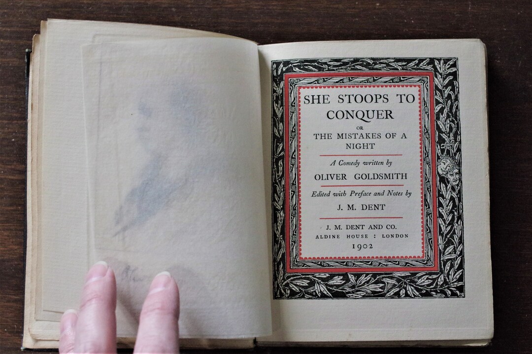 Antique Book - She Stoops to Conquer or the Mistakes of a Night by ...