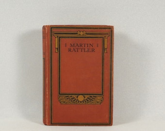 Antiek Art Deco boek "Martin Rattler" door R. M. Ballantyne - Thomas Nelson and Sons - Kinderavonturenboek kleurenillustraties.