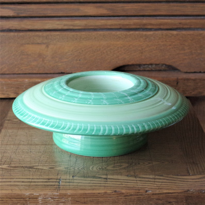 Vintage Shelley China England Art Deco Hand Painted Green Etsy
