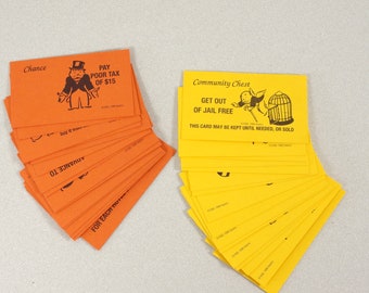 Monopoly Chance Cards Replacement Board Game Part - Etsy