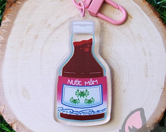 Asian Fish Sauce 3 Three Crabs Nuoc Mam Seasoning Vietnamese Condiment Cooking  Cute Keychain