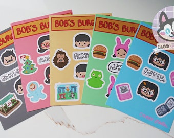 Bob's Burgers Sticker Sheet Inspired Fan Art