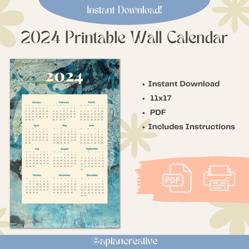 11x17 2024 Calendar Printable Printable Calendar 2024 vrogue.co