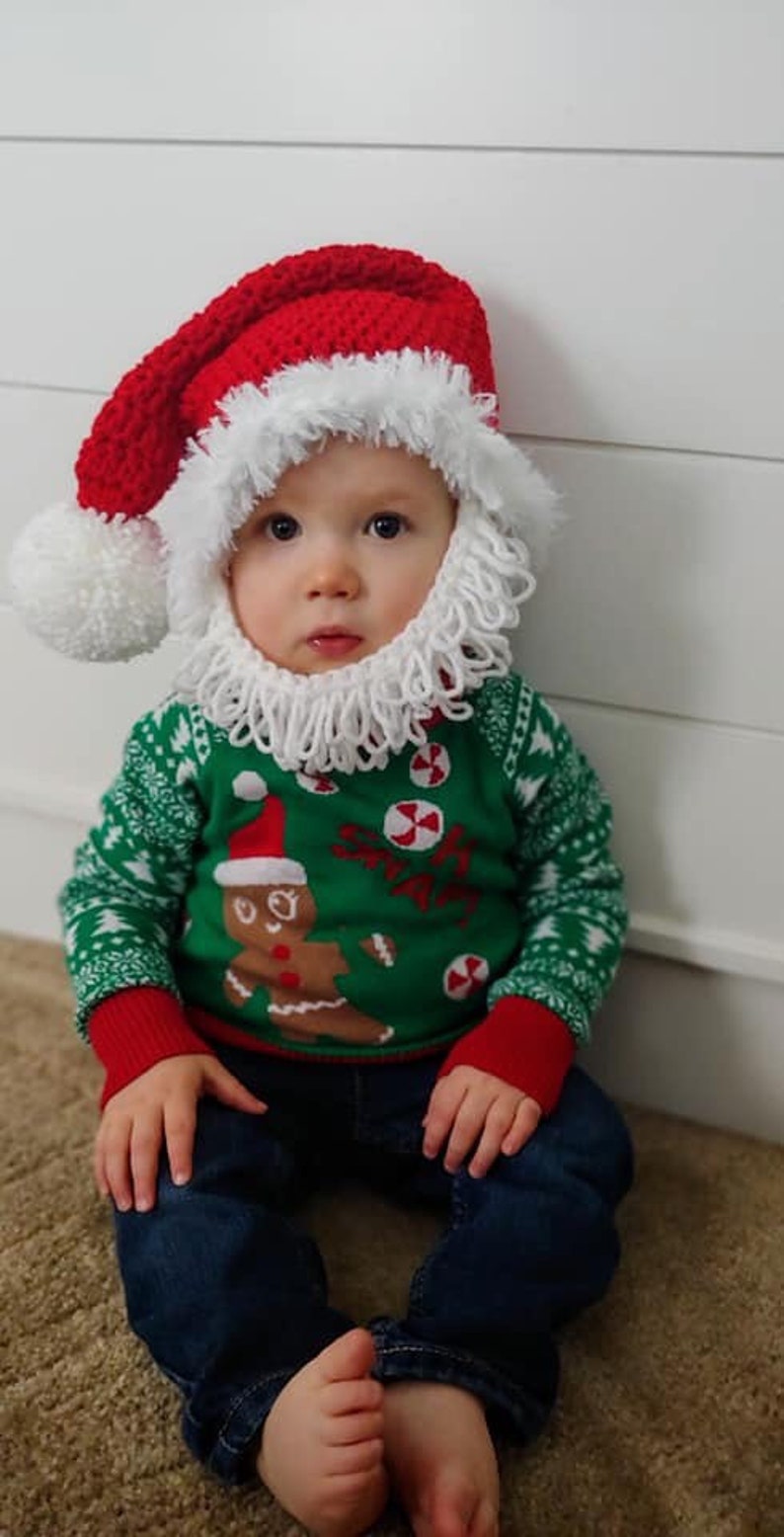Santa Baby Beard Hat | Etsy