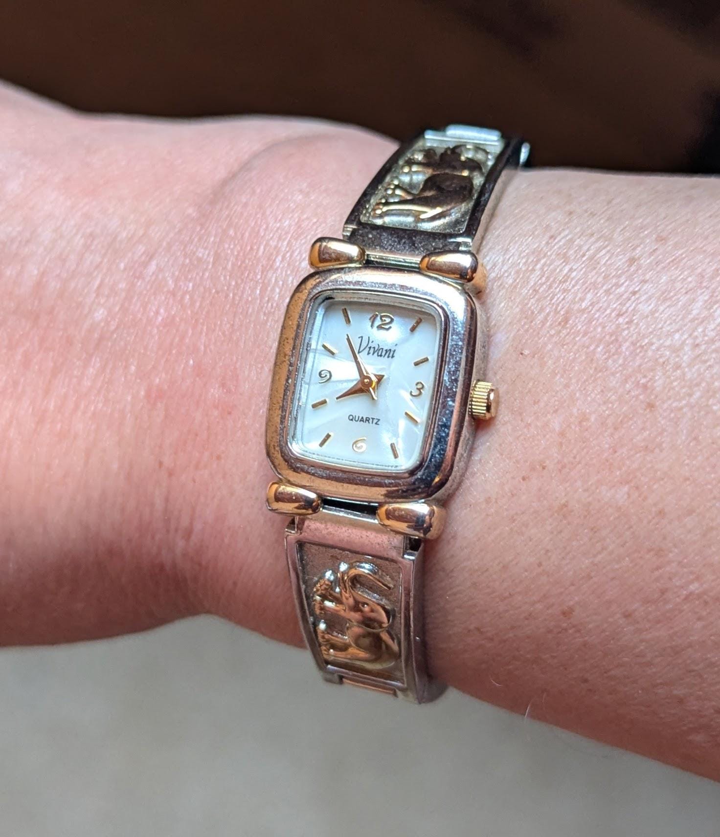 Classic Vivani Quartz Womens Womans Silver & Mustard Yellow Watch Vivani Quartz Watch - Etsy main image 3